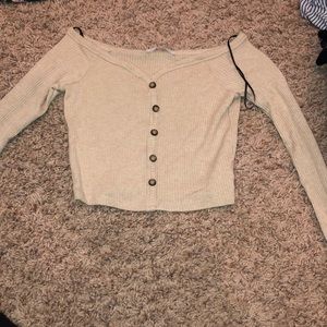 Tan cropped sweater